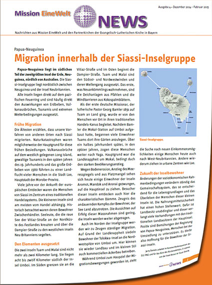 Migration innerhalb der Siassi-Inselgruppe